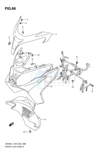 AN400 (E3-E28) Burgman drawing FRONT LEG SHIELD (AN400ZAL1 E33)