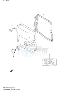 UC125 (E2) drawing CYLINDER HEAD COVER