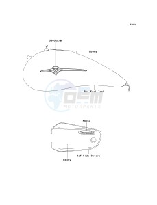 VN 1600 B [VULCAN 1600 MEAN STREAK] (B6F-B8FA) B6F drawing DECALS-- EBONY- --- B6F- -