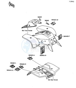 KSF 250 A [MOJAVE 250] (A8-A9) [MOJAVE 250] drawing LABELS