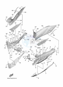 MWD300 TRICITY 300 (BX91) drawing STAND & FOOTREST 2