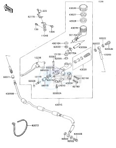 ZX 750 H [NINJA ZX-7] (H2) [NINJA ZX-7] drawing CLUTCH MASTER CYLINDER