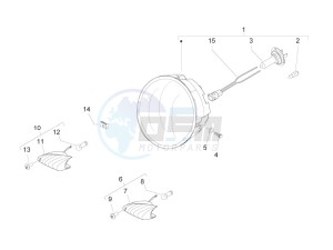 Beverly 300 ie Tourer e3 drawing Head lamp - Turn signal lamps