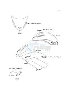 ER-6f ABS EX650D9F GB XX (EU ME A(FRICA) drawing Decals(L.Green)