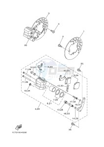 YFM450FWAD YFM45FGPAD GRIZZLY 450 EPS (1CTU 1CTV) drawing FRONT BRAKE CALIPER