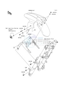 EX250 J [NINJA 250R] (J8F-J9FA) J9F drawing FRONT FENDER-- S- -