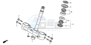 CRF250R drawing STEERING STEM (CRF250R4/5/6/7)