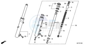 FJS400D9 F / CMF drawing FRONT FORK