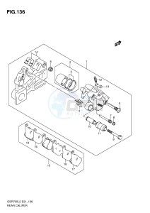 GSR750 (E21) drawing REAR CALIPER (GSR750AL2 E24)