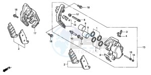 GL1500CT VALKYRIE drawing FRONT BRAKE CALIPER