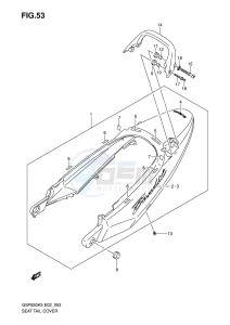 GSF650 (E2) Bandit drawing SEAT TAIL COVER (GSF650K5 UK5 AK5 UAK5)