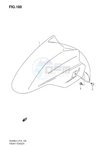 AN400 ABS BURGMAN EU-UK drawing FRONT FENDER