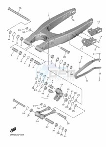 YZ450F (B2W2) drawing REAR ARM