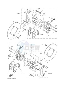 YXM700E YXM700PHE MP 700 EPS (1XP9) drawing FRONT BRAKE CALIPER