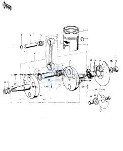 KH 100 B (B7-B8) drawing CRANKSHAFT_PISTON_ROTARY VALVE