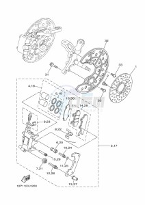 YFZ450R YFZ45YSXK (BW2H) drawing FRONT BRAKE CALIPER