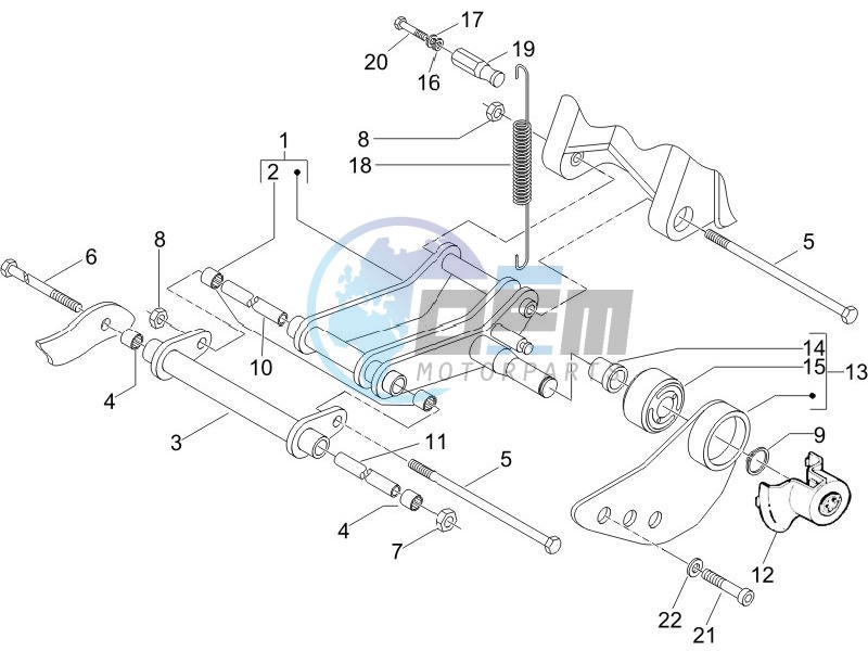 Swinging arm