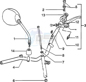 Zip 50 catalyzed drawing Handlebars component parts