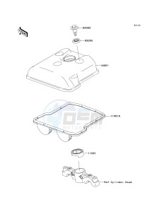 KX 450 D [KX450F] (D6F) D6F drawing CYLINDER HEAD COVER