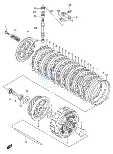 LT-Z400 (E19) drawing CLUTCH (MODEL K5 K6 K7)