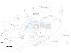 SPRINT 150 4T 3V IE ABS E3 (EMEA) drawing Plates - Emblems