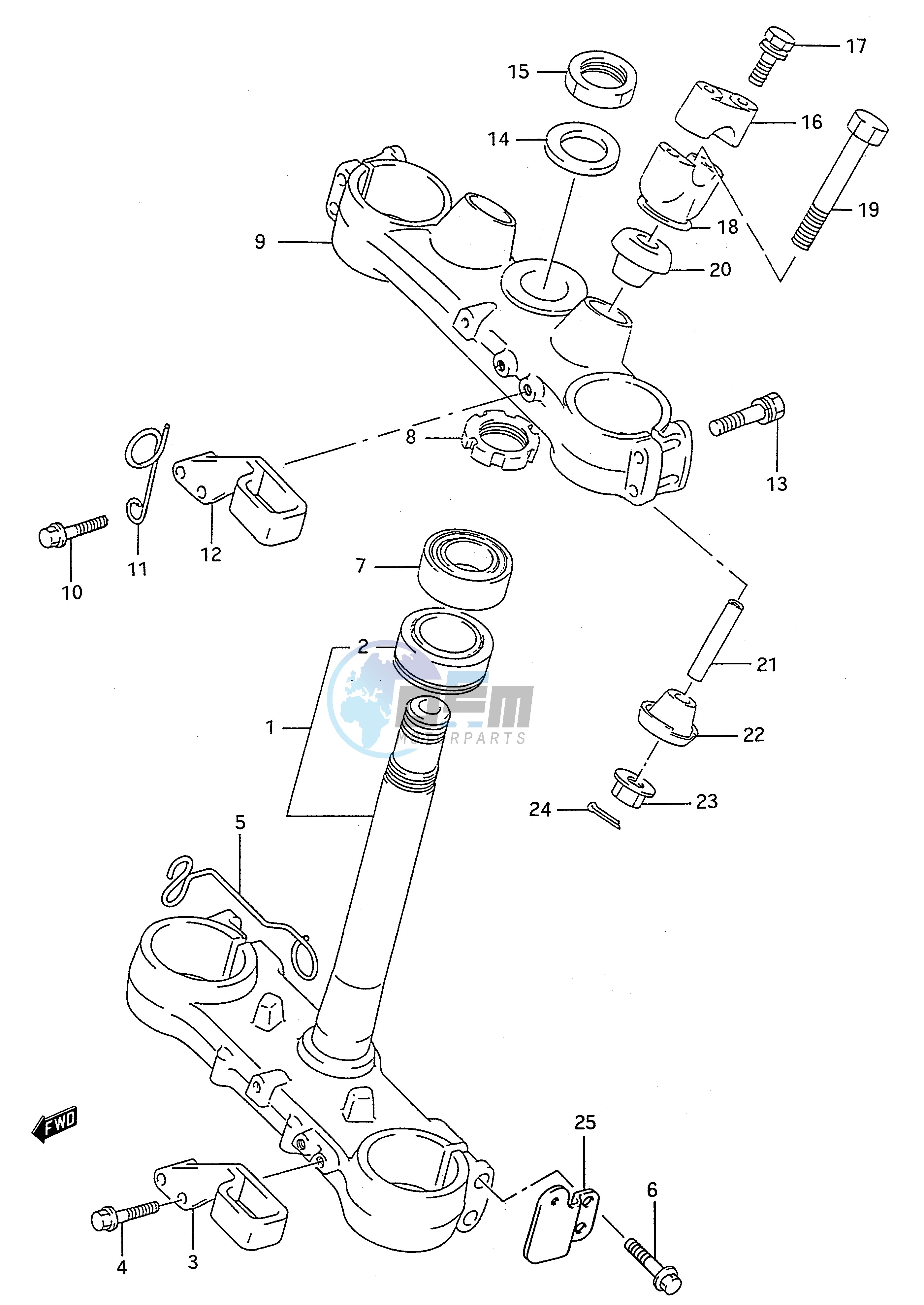 STEERING STEM (MODEL P R)