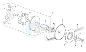 Scarabeo 50 4T E2 drawing Variator