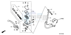 NSA700A9 Australia - (U / MME REF) drawing FRONT BRAKE MASTER CYLINDER