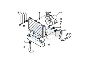 Beverly RST 125 drawing Cooling system