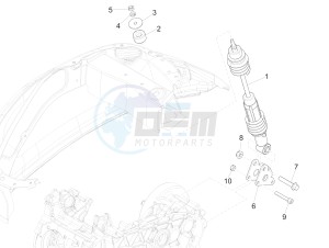 PRIMAVERA 125 4T 3V IGET IE ABS-NOABS E2-E4 (APAC) drawing Rear suspension - Shock absorber/s