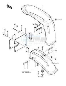 KDX 250 A [KDX250] (A1) [KDX250] drawing FENDERS