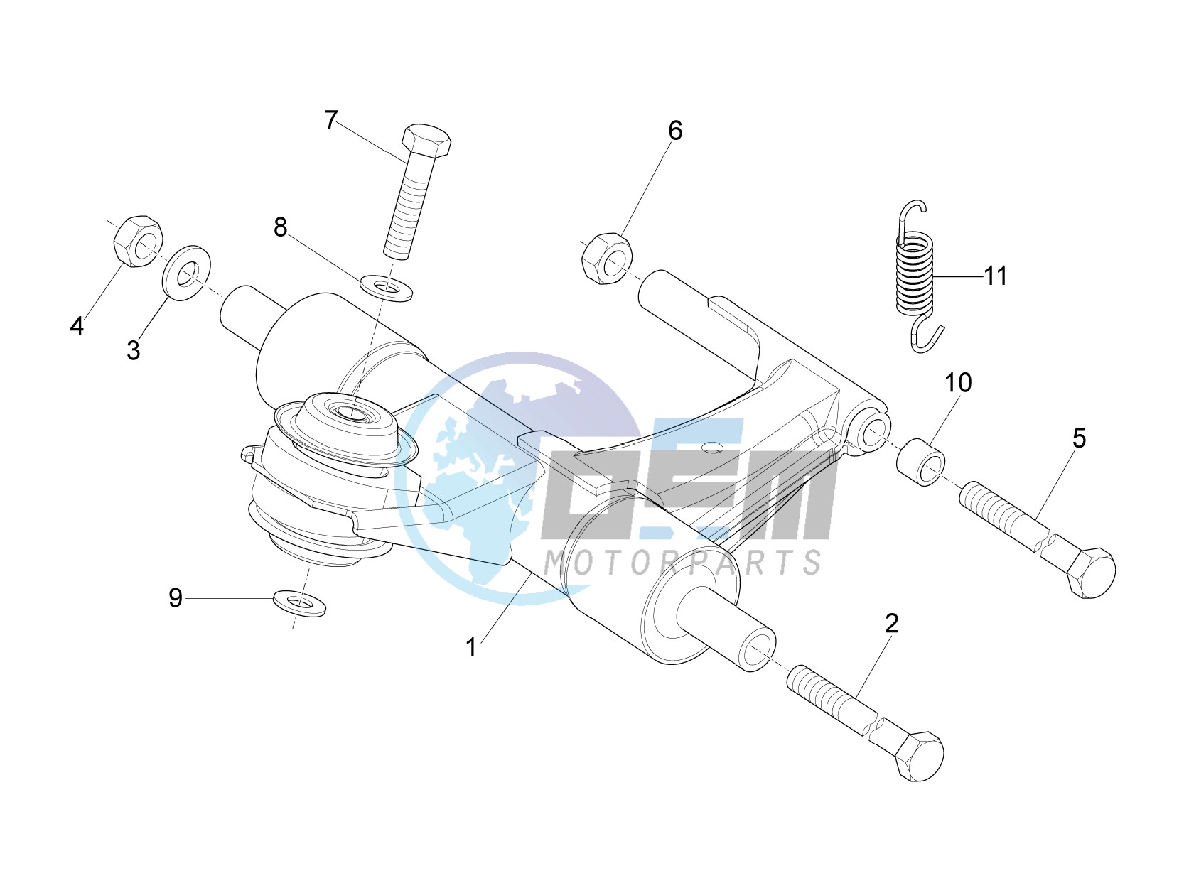 Swinging arm