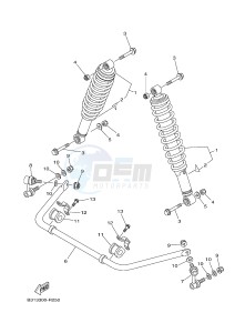 YFM700FWAD YFM70GPLG GRIZZLY 700 EPS (B317) drawing REAR SUSPENSION