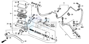 ST1300 drawing CLUTCH MASTER CYLINDER