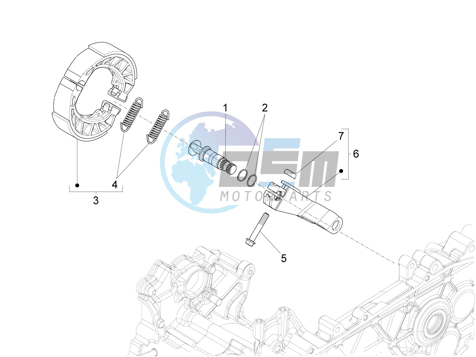 Rear brake - Brake jaw