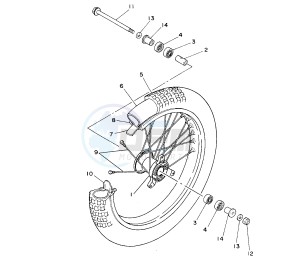 YZ LC-LW 80 drawing FRONT WHEEL