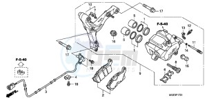 VFR1200FDC VFR1200F Dual Clutch E drawing REAR BRAKE CALIPER (VFR1200FD)