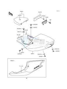 ZX 750 N [NINJA ZX-7RR] (N1-N2) [NINJA ZX-7RR] drawing SEAT