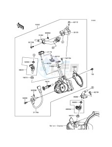 KX250F KX252AHF EU drawing Throttle