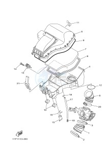 YFM550FWA YFM550DF GRIZZLY 550 (1NPF) drawing INTAKE