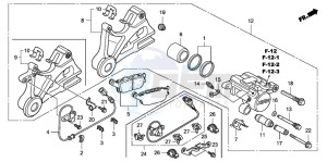 CBF600NA drawing REAR BRAKE CALIPER