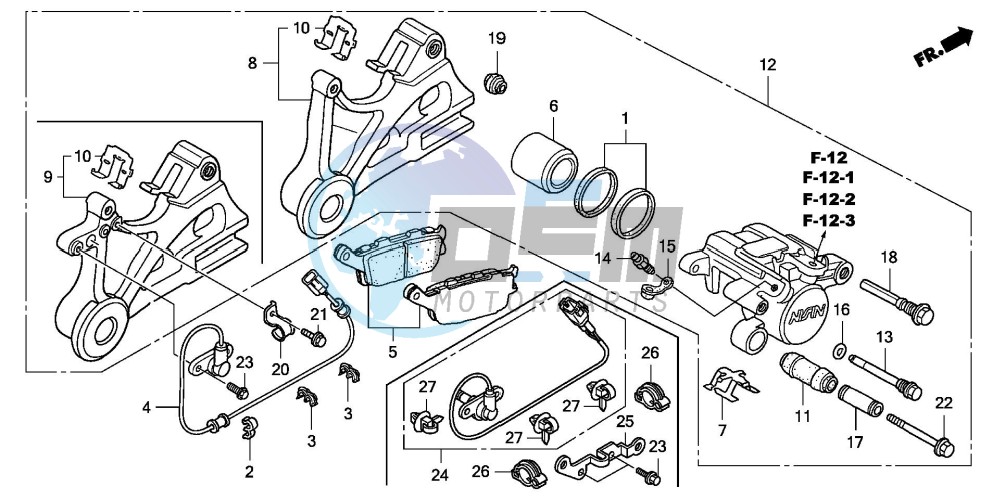 REAR BRAKE CALIPER