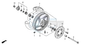 SH150 125 drawing FRONT WHEEL