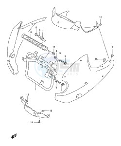 XF650 (E2) drawing COWLING INSTALLATION PARTS (MODEL V W X)