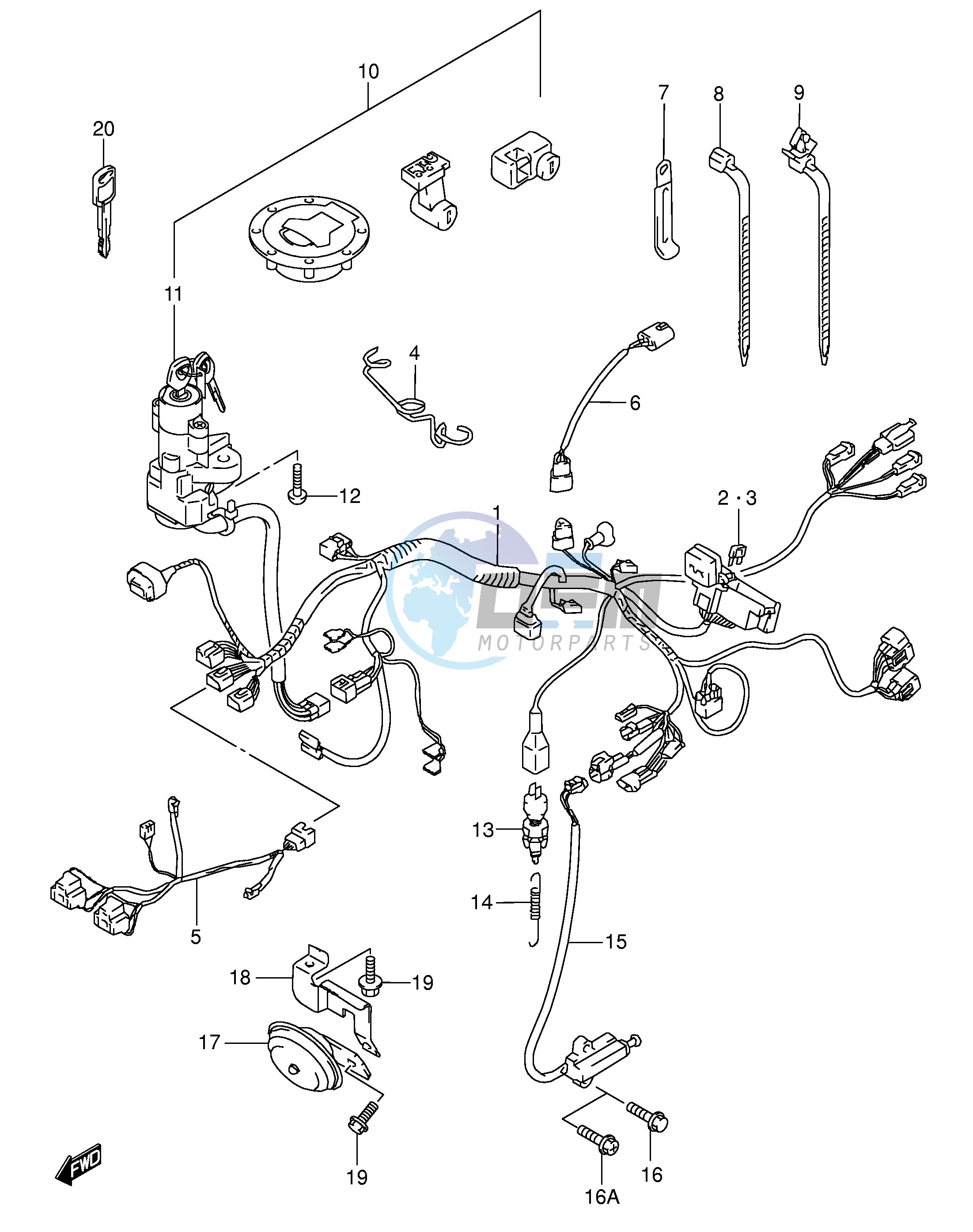 WIRING HARNESS (MODEL W X Y K1 K2)