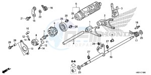 TRX420FA1H TRX420 ED drawing GEARSHIFT FORK (TRX420FA1/FA2)