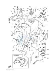 MT09A MT-09 ABS 900 (2DRN) drawing FUEL TANK