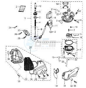 VIVACITY - 50 cc drawing CARBURETOR