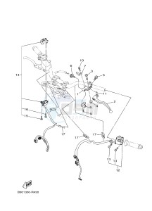 MTM850 MTM-850 XSR900 (B901) drawing HANDLE SWITCH & LEVER