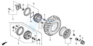 TRX350TM RANCHER drawing FRONT WHEEL